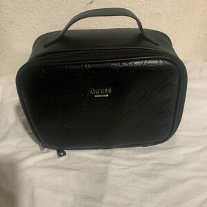 GUESS Black Embossed Cosmetic Bag
